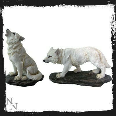 Before the Chase (Set of 2) 9.8cm Wolf Figures
