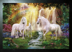 Waterfall Unicorn 30x40cm 3D Picture