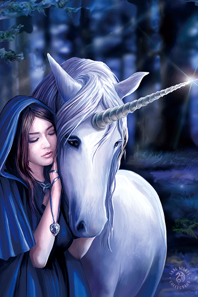 Solace 30x40cm 3D Unicorn Picture by Anne Stokes