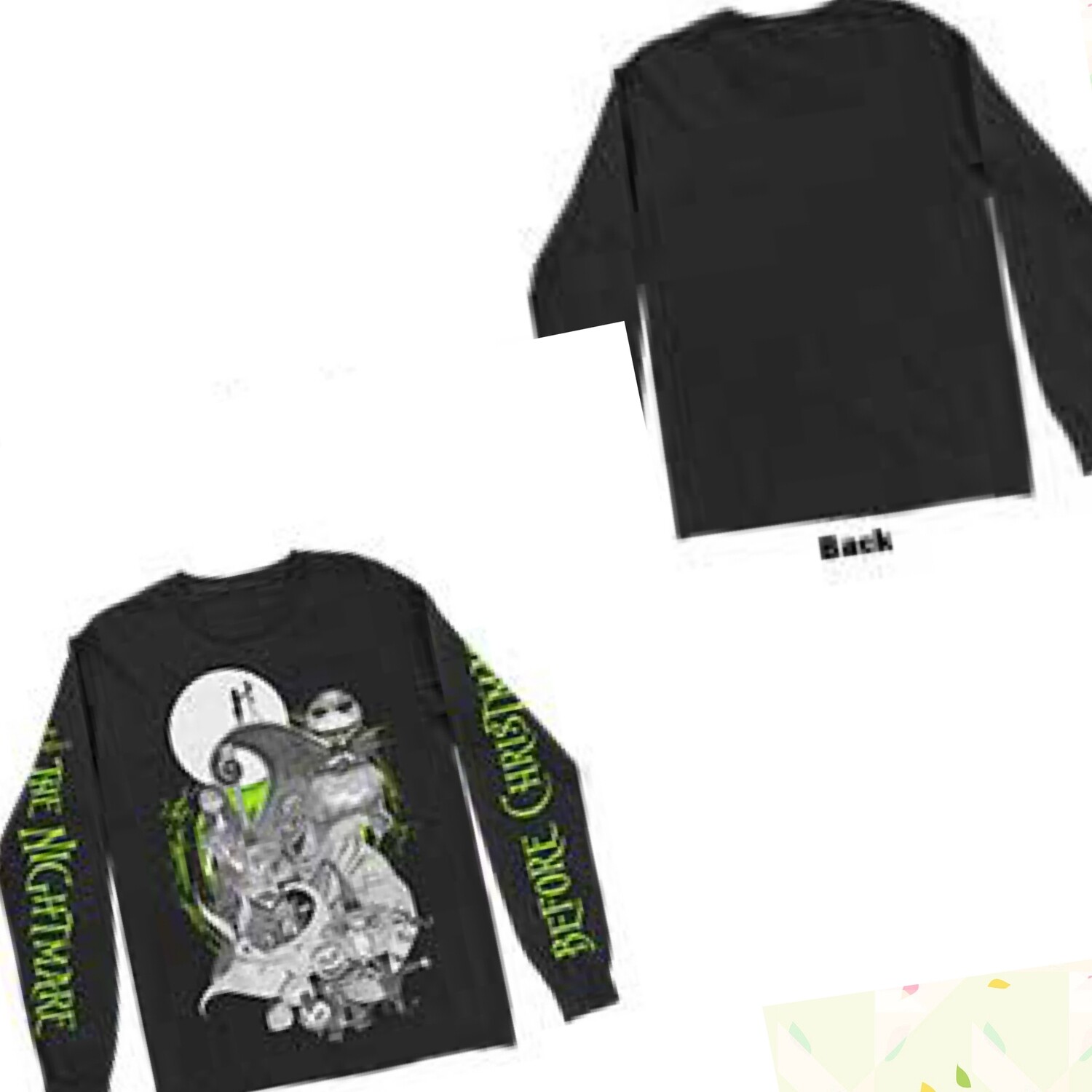 The Nightmare Before Christmas Green Glow Long Sleeve T-Shirt