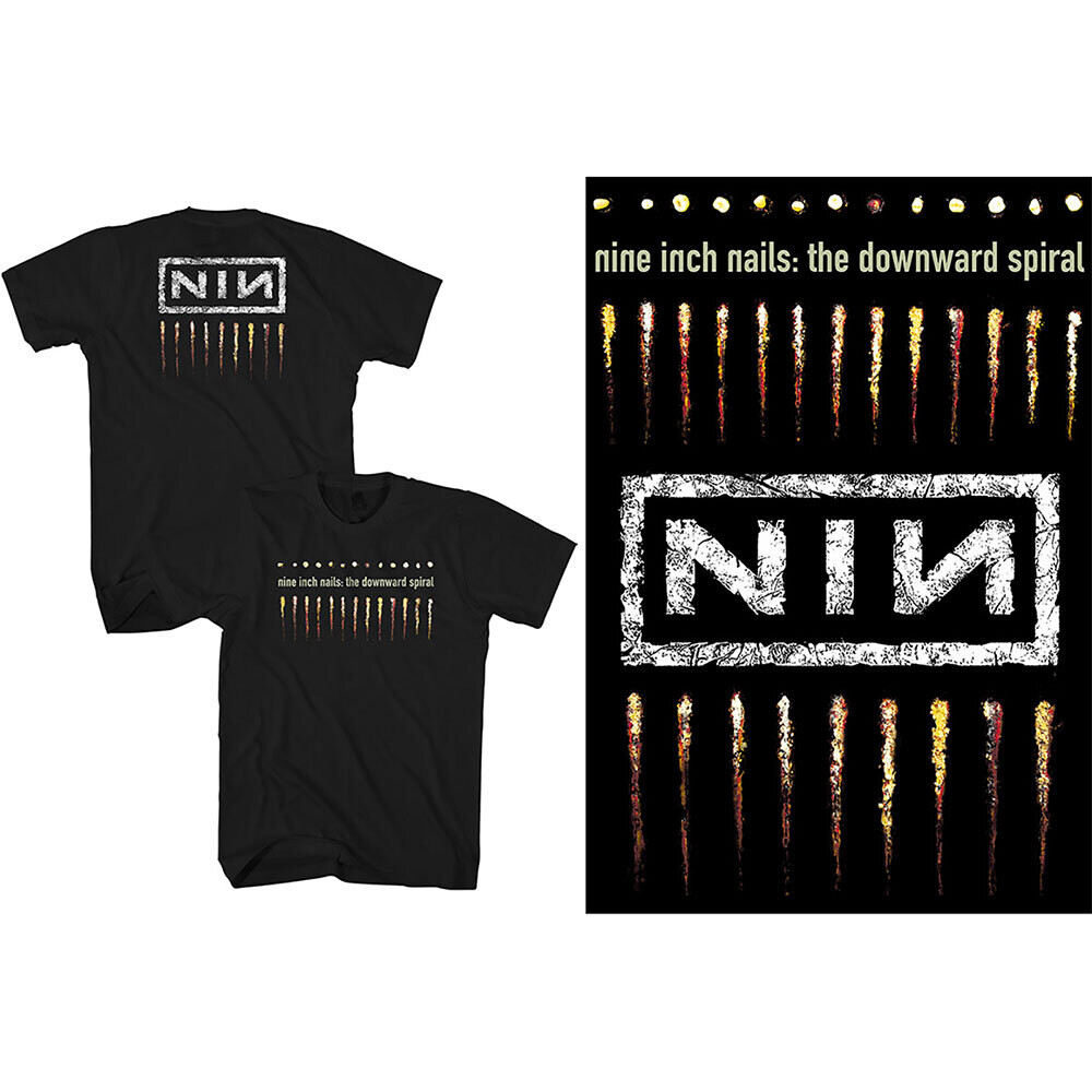 NINE INCH NAILS UNISEX T-SHIRT: DOWNWARD SPIRAL (BACK PRINT)