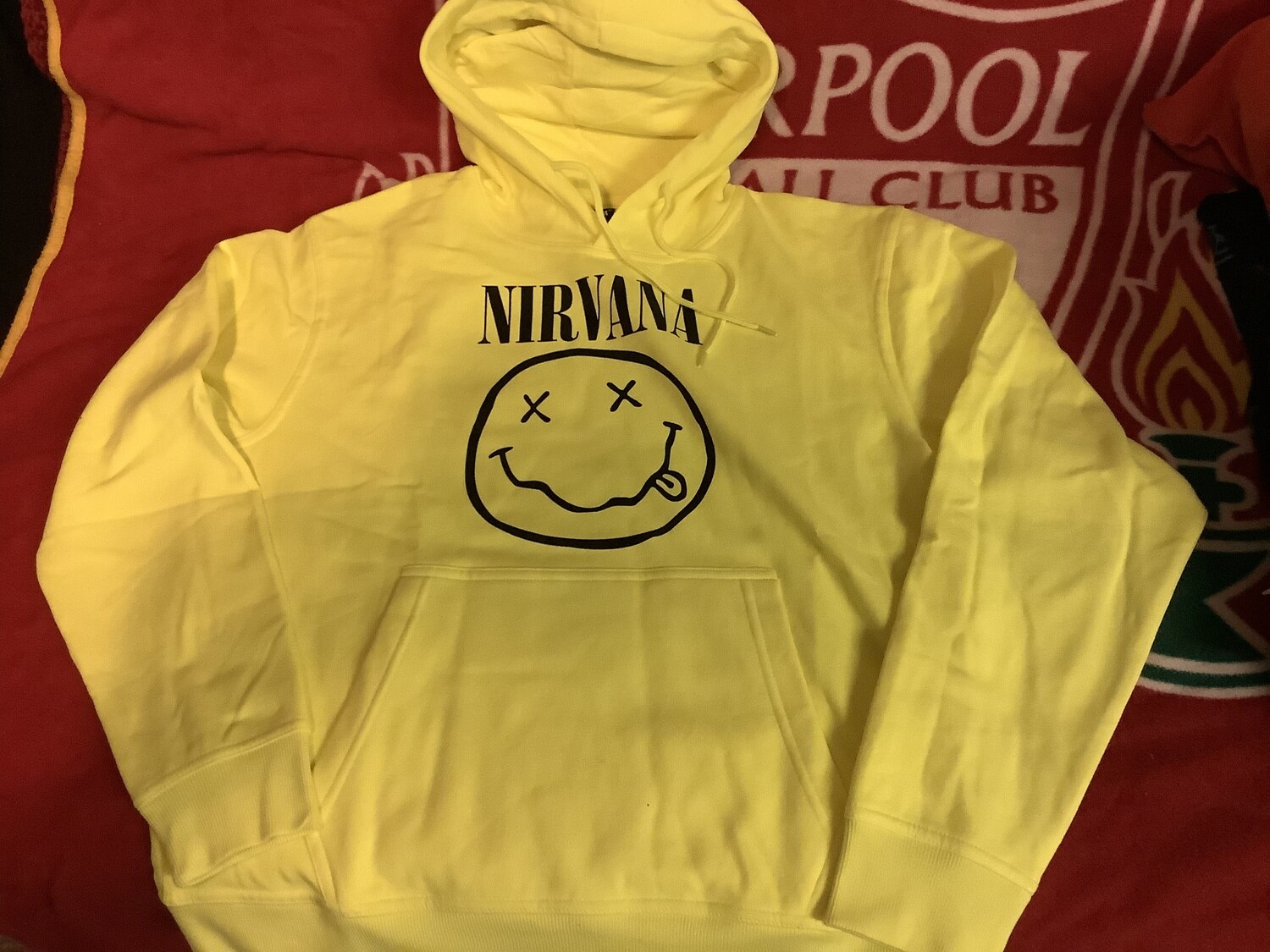 Nirvana Smiley Neon Yellow PULLOVER HOODY HOODIE