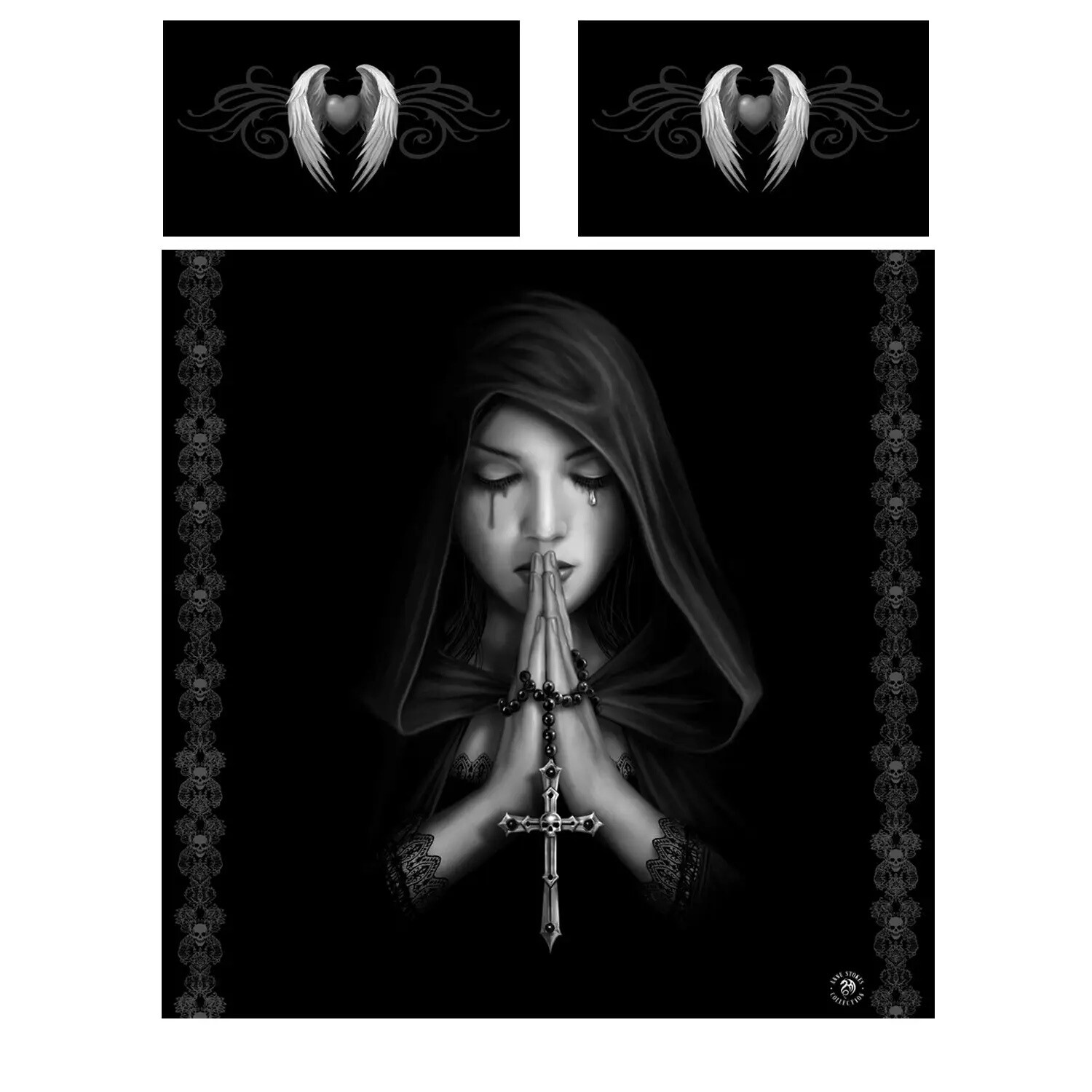 GOTH PRAYER Duvet Cover Set Superking Bed Official Anne Stokes 260 X 220 cm