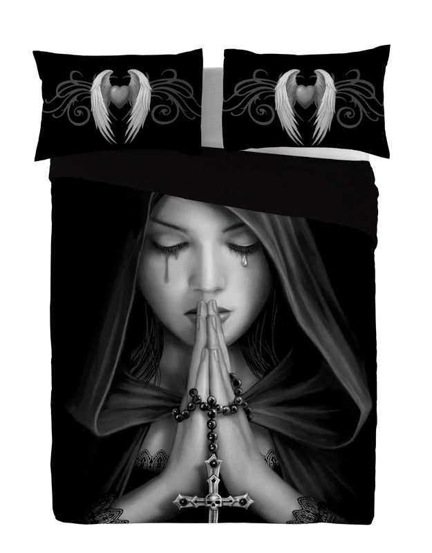 GOTH PRAYER Duvet Cover Set Superking Bed Official Anne Stokes 260 X 220 cm