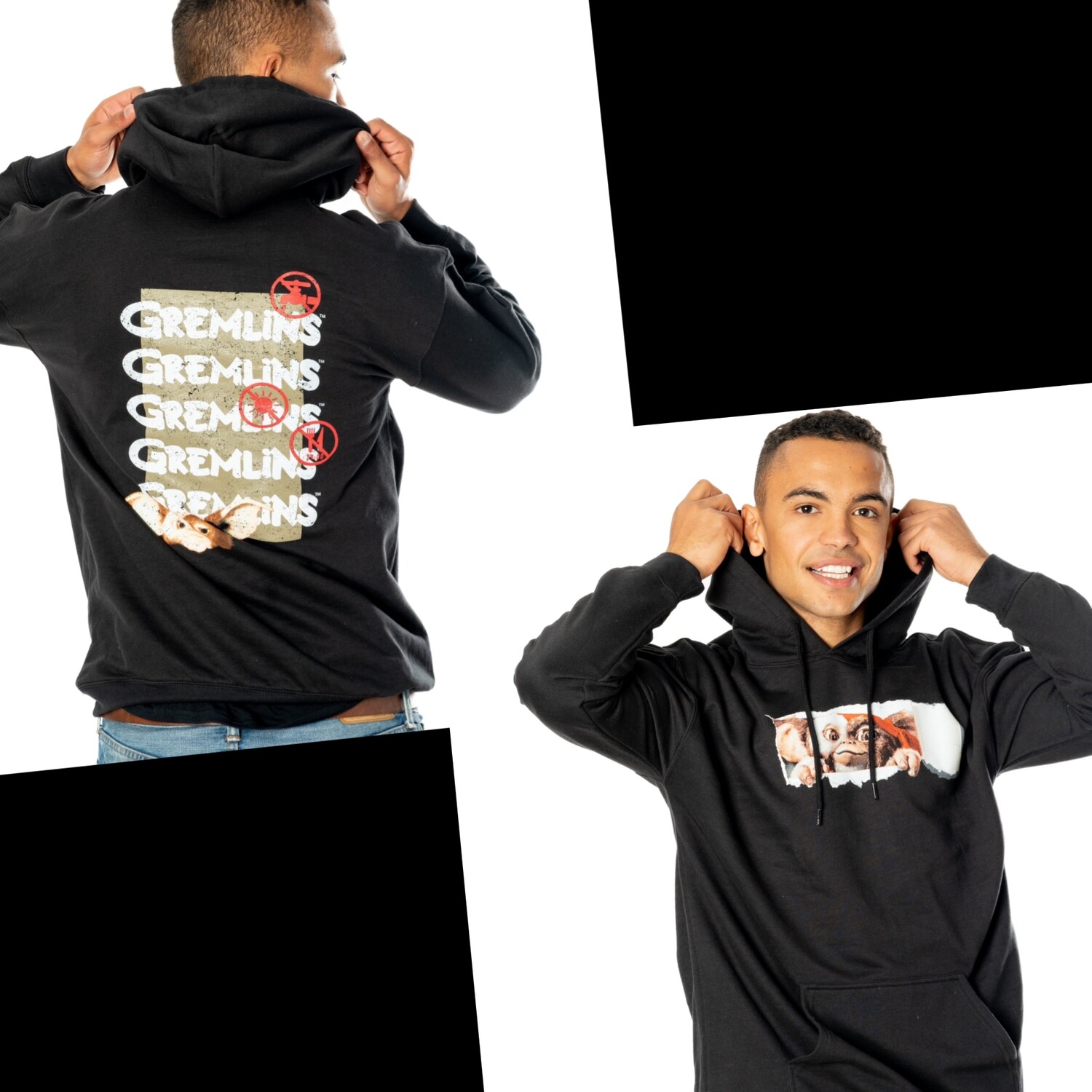 Gremlins Gizmo Inside Warner Bros PULLOVER HOODY HOODIE