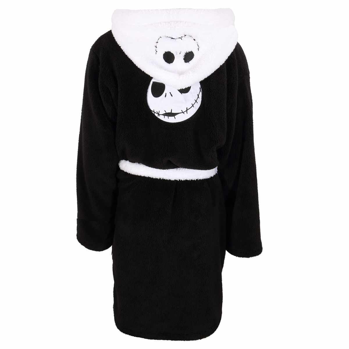 The Nightmare Before Christmas Jack Aldult Fleece Black Dressing Gown