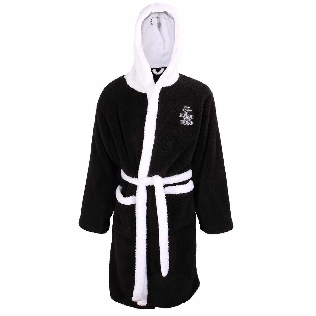 The Nightmare Before Christmas Jack Aldult Fleece Black Dressing Gown