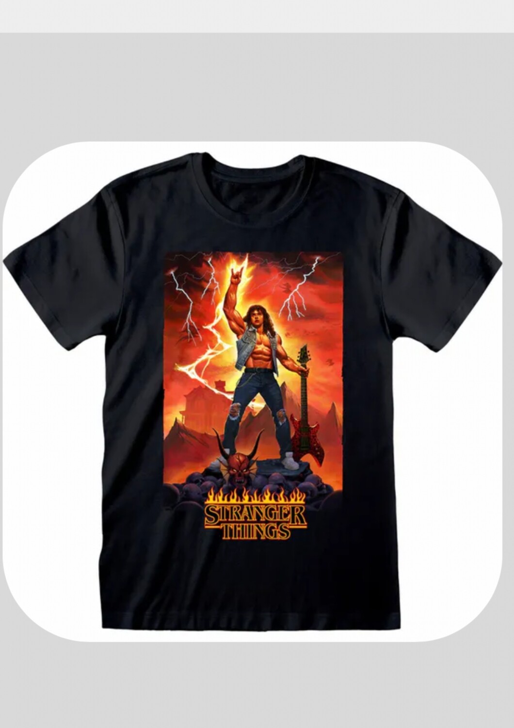 STRANGER THINGS 4 - EDDIE ROCKS - Spiral T-Shirt