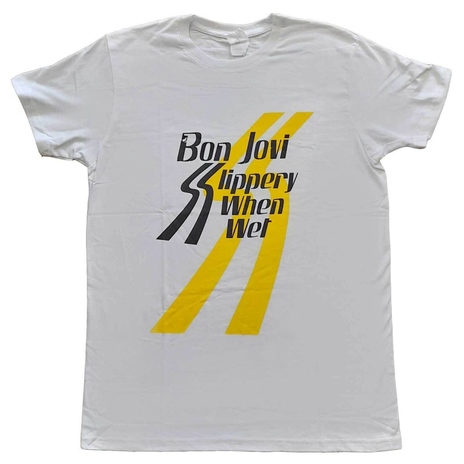 Bon Jovi Slippery When Wet (Jon) White T-shirt