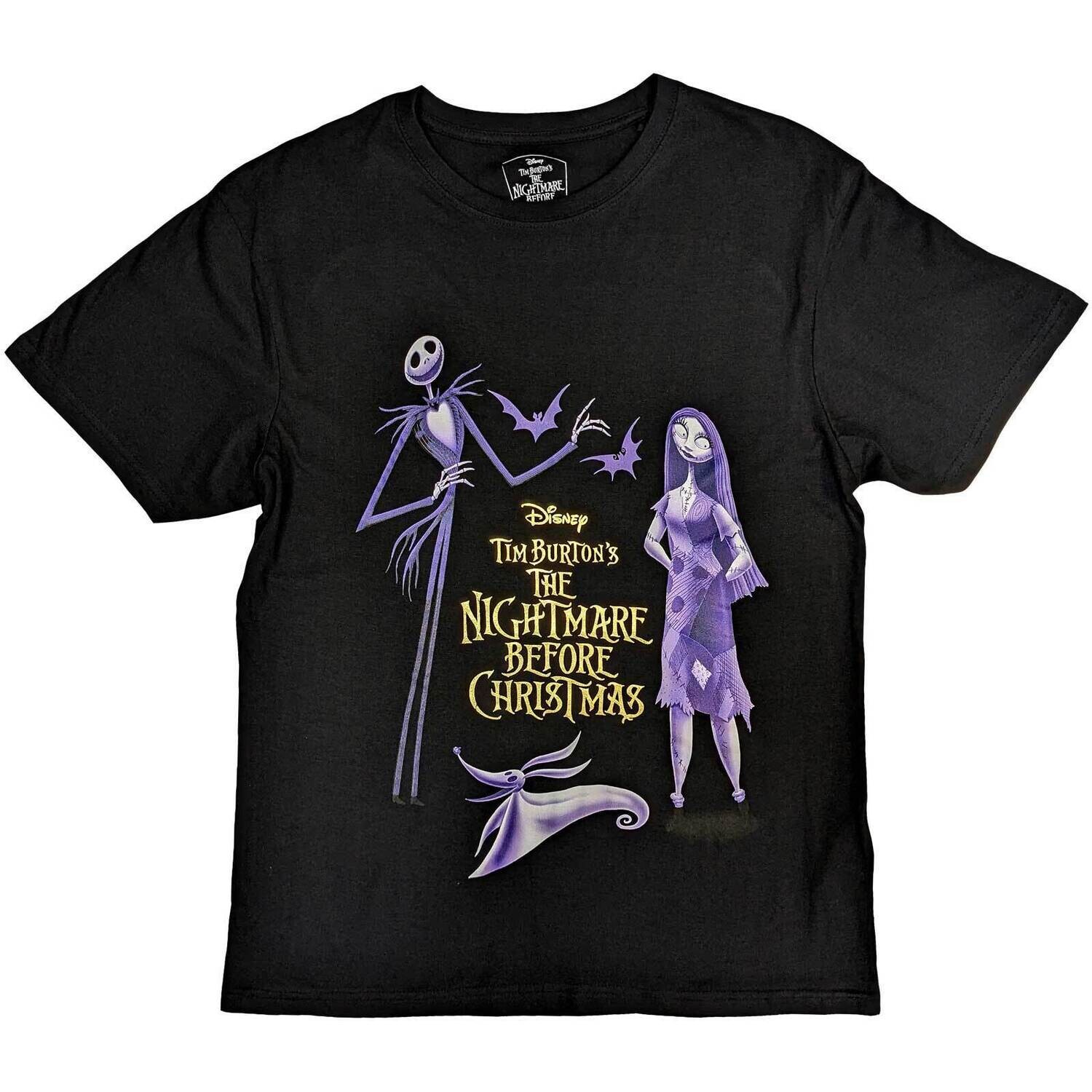 The Nightmare Before Christmas Jack Purple Characters Gold Foil T-Shirt