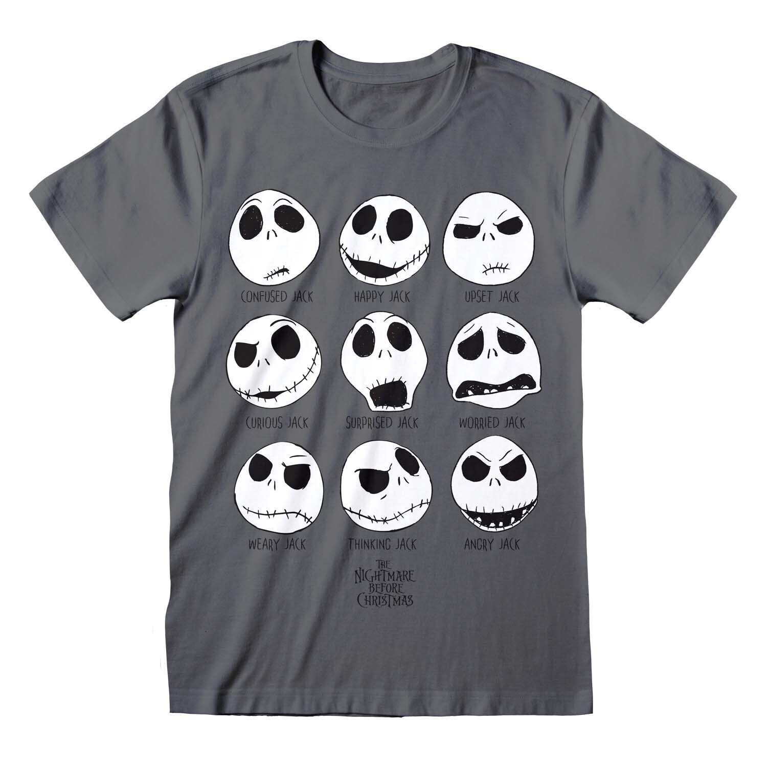 The Nightmare Before Christmas Jack Skellington Many Faces T-Shirt