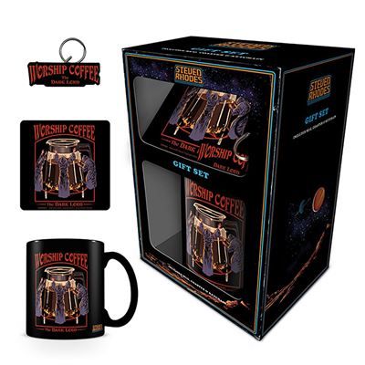 Worship Coffee Steven Rhodes Gift Set Mug Coaster &amp; Key Ring
