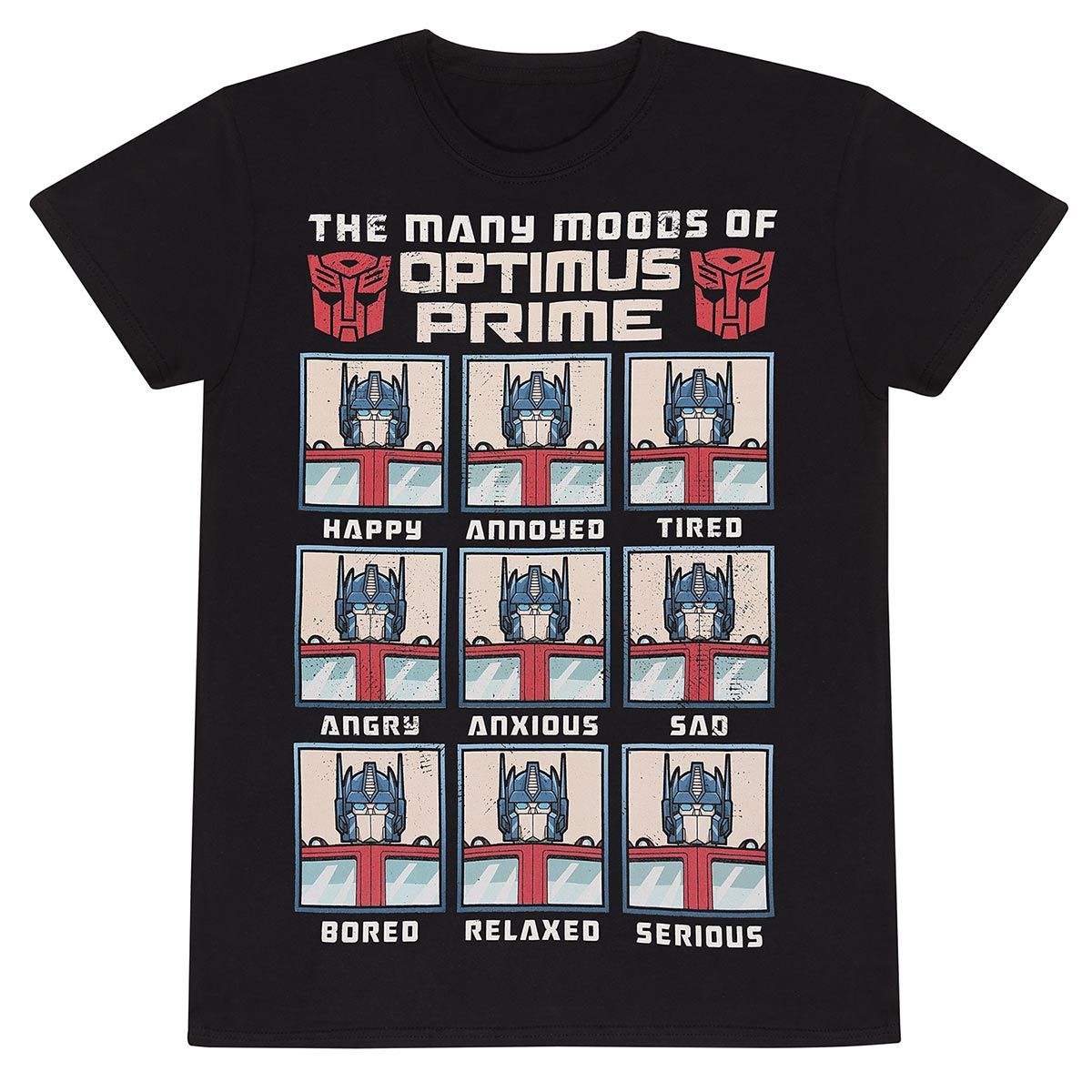 Transformers – Many Moods Of Optimus Prime T-shirt