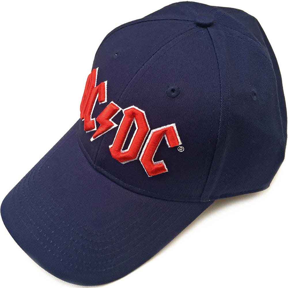AC/DC RED LOGO NAVY BASEBALL CAP