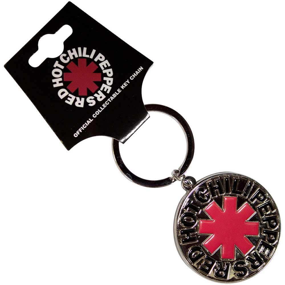 RED HOT CHILI PEPPERS KEYRING ASTERISK LOGO SILVER