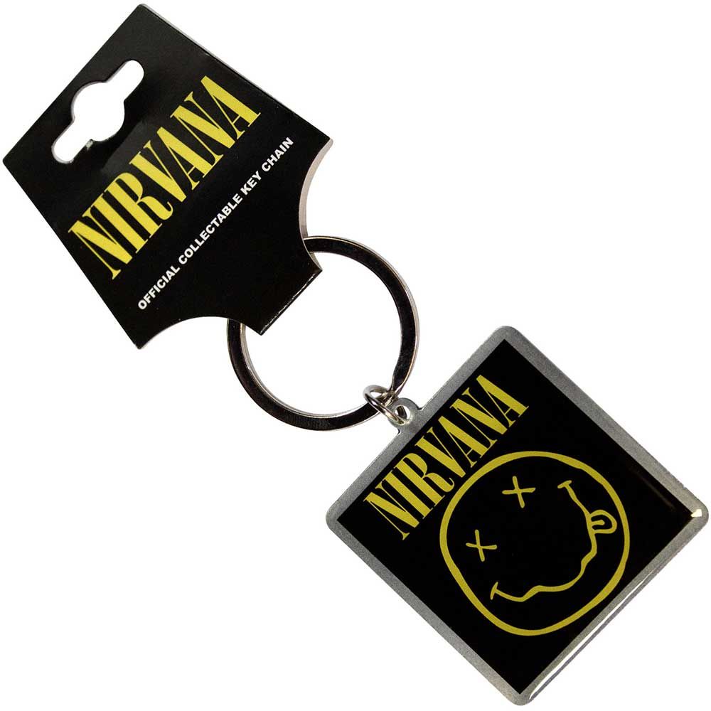 NIRVANA KEYRING: HAPPY FACE PHOTO PRINT