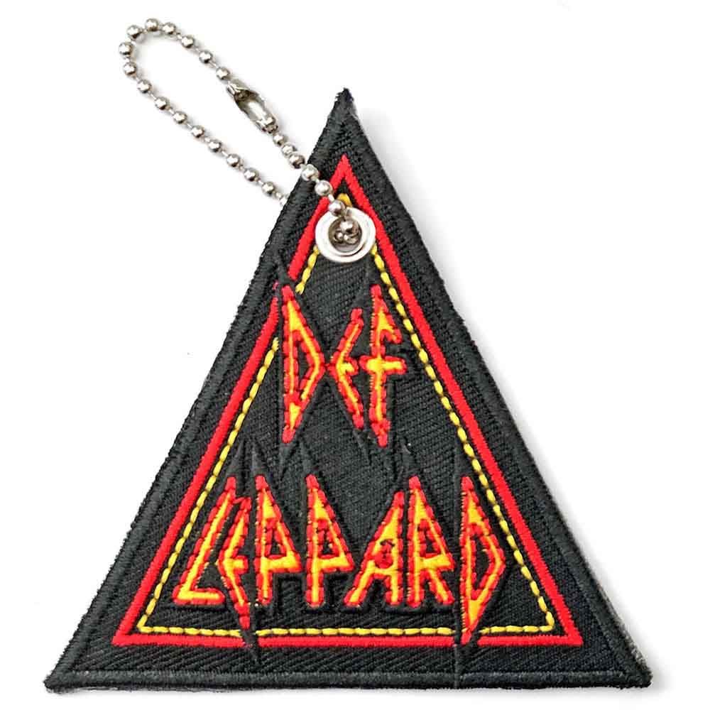 DEF LEPPARD KEYCHAIN: TRI-LOGO (DOUBLE SIDED PATCH)