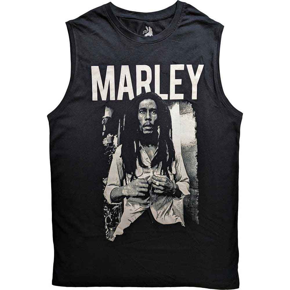 Bob Marley Black &amp; White Picture  Vest Tank Top T-shirt