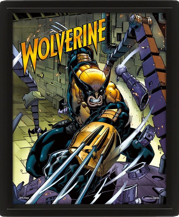 WOLVERINE (BERSERKER RAGE) 3D LENTICULAR POSTER (FRAMED) Picture