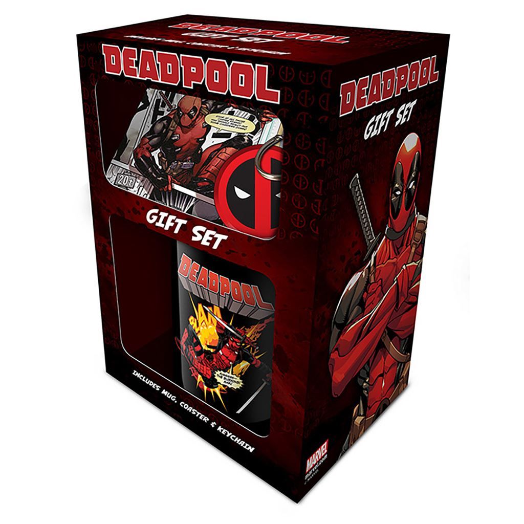 DEADPOOL (MERC GOALS) MUG COASTER KEYCHAIN GIFT SET 1