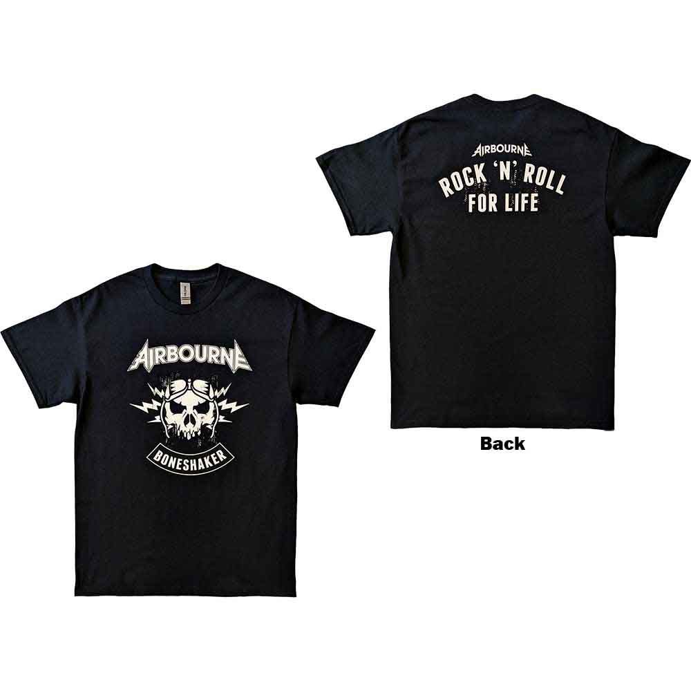 AIRBOURNE R &#39;N&#39; R For Life BONESHAKER T-shirt