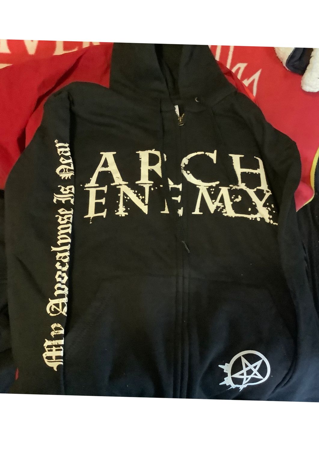 Arch Enemy My Apocalypse Official Zip Zipped HOODY HOODIE (Small Only)