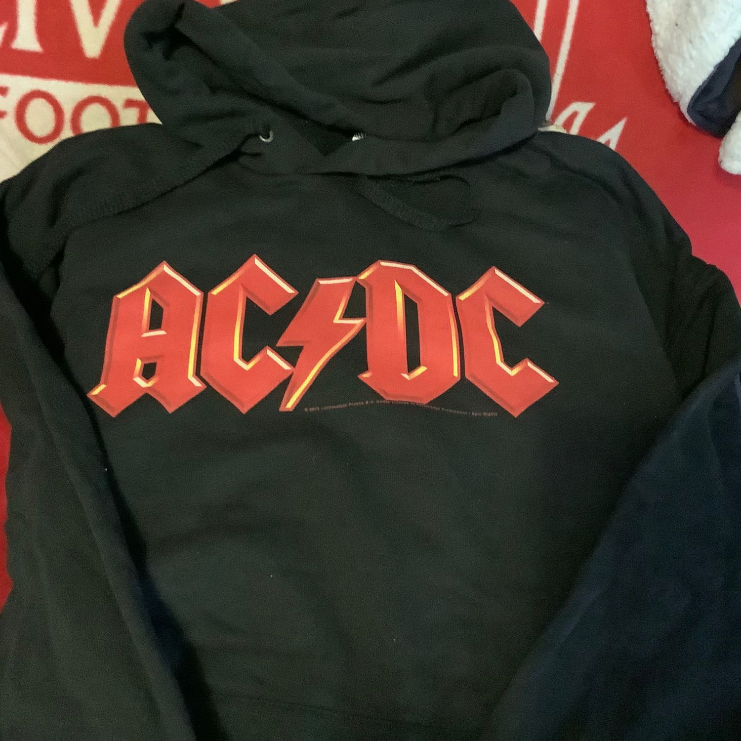AC/DC Classic Logo Official PULLOVER HOODY HOODIE (2XL Only)