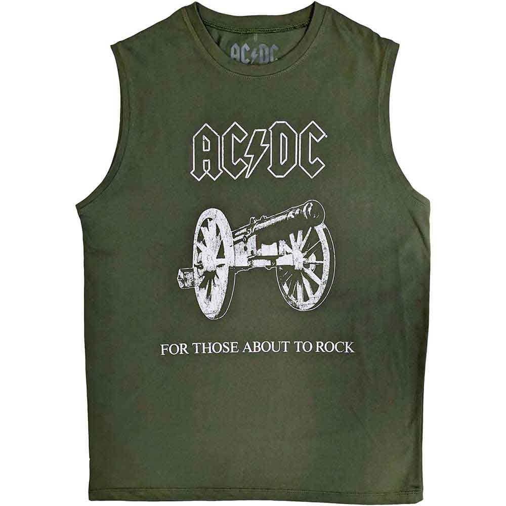 AC/DC For Those About To Rock Dark Green Vest Tank Top T-shirt
