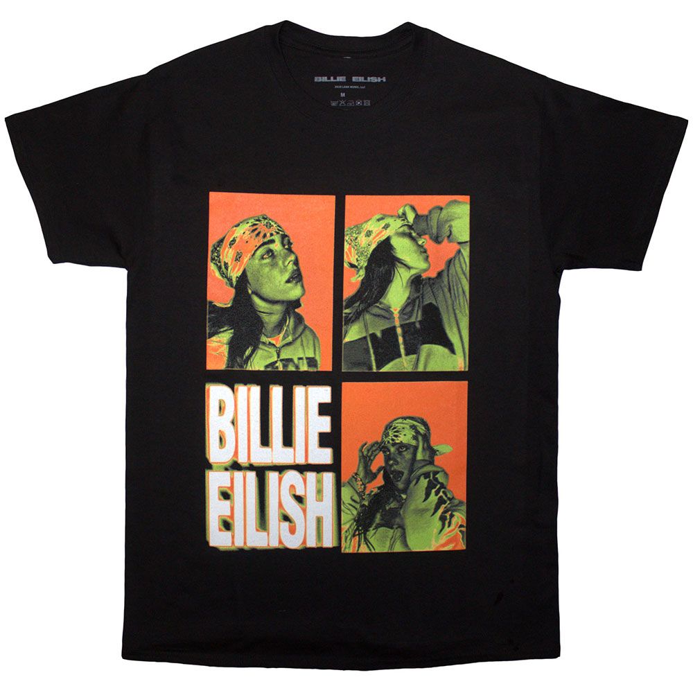 BILLIE EILISH T-SHIRT: 3 PHOTO LOGO