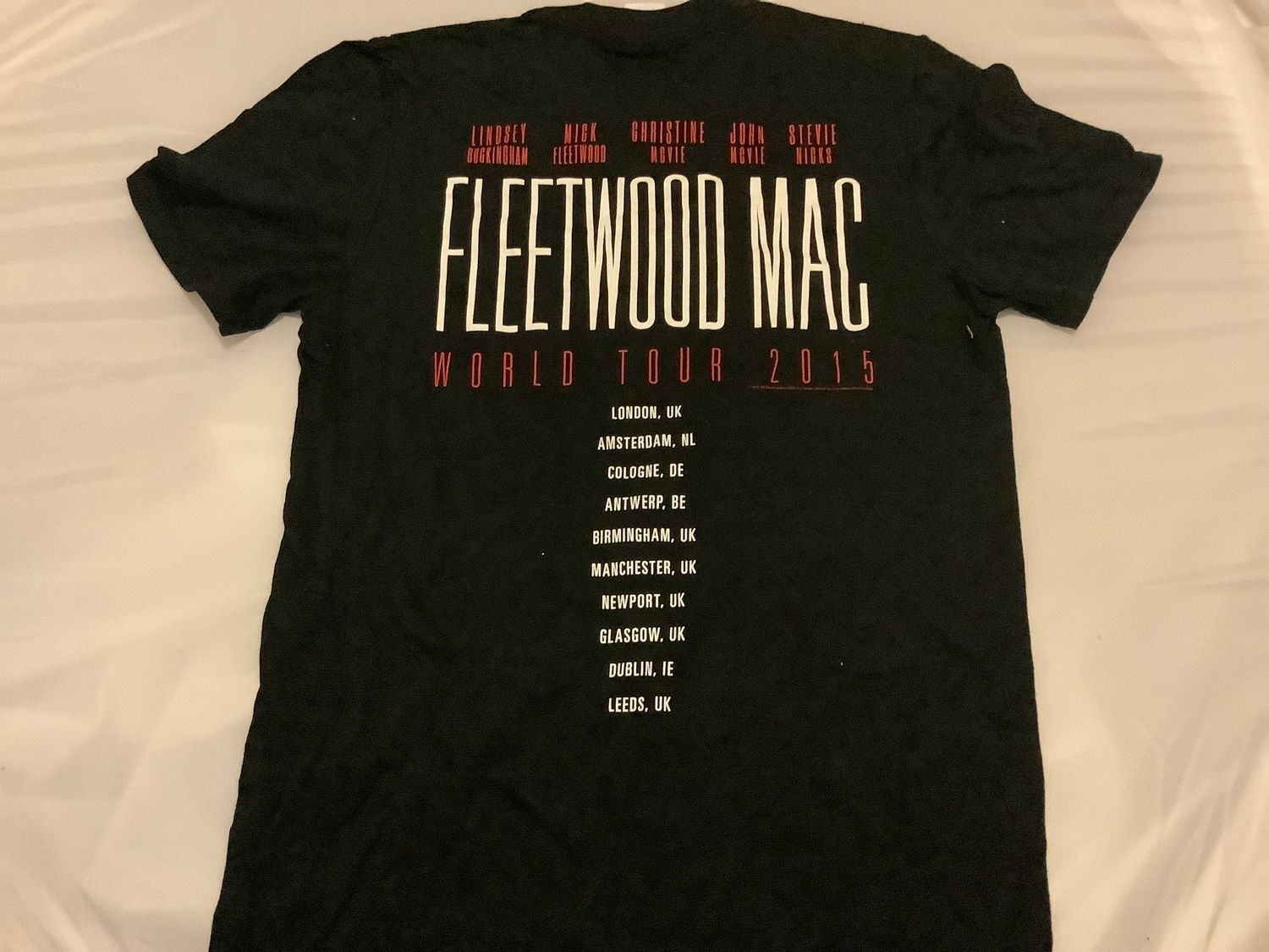 Fleetwood Mac On With The Show 2015 Tour T-Shirt (Small Only)