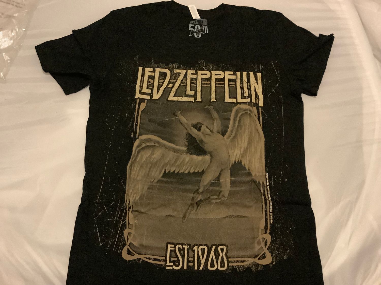 Led Zeppelin Swansong Est 1968 T-shirt (Size S ONLY)