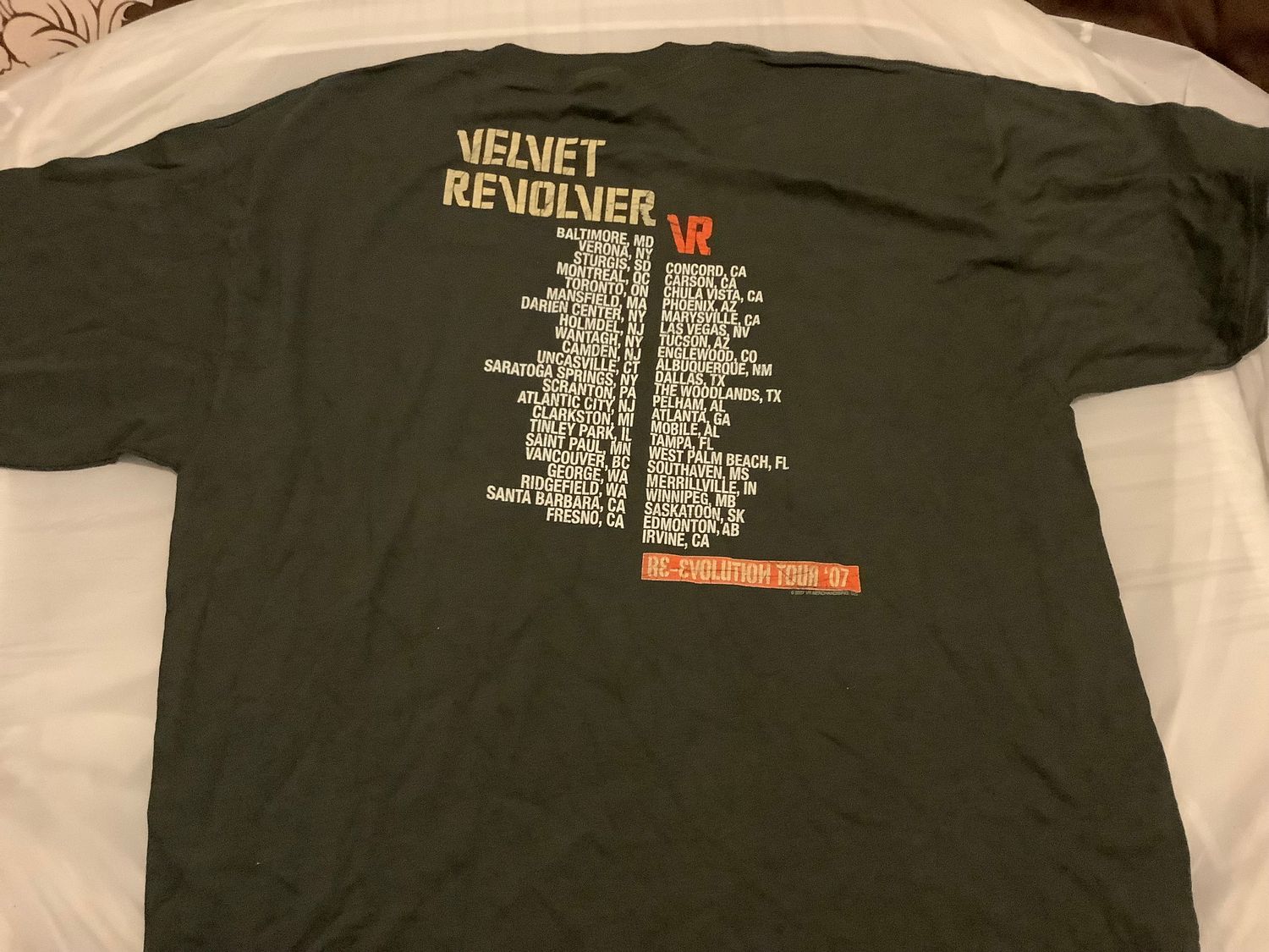 Velvet Revolver VR Re-Evolution 2007 Tour T-shirt (Size 2XL ONLY)