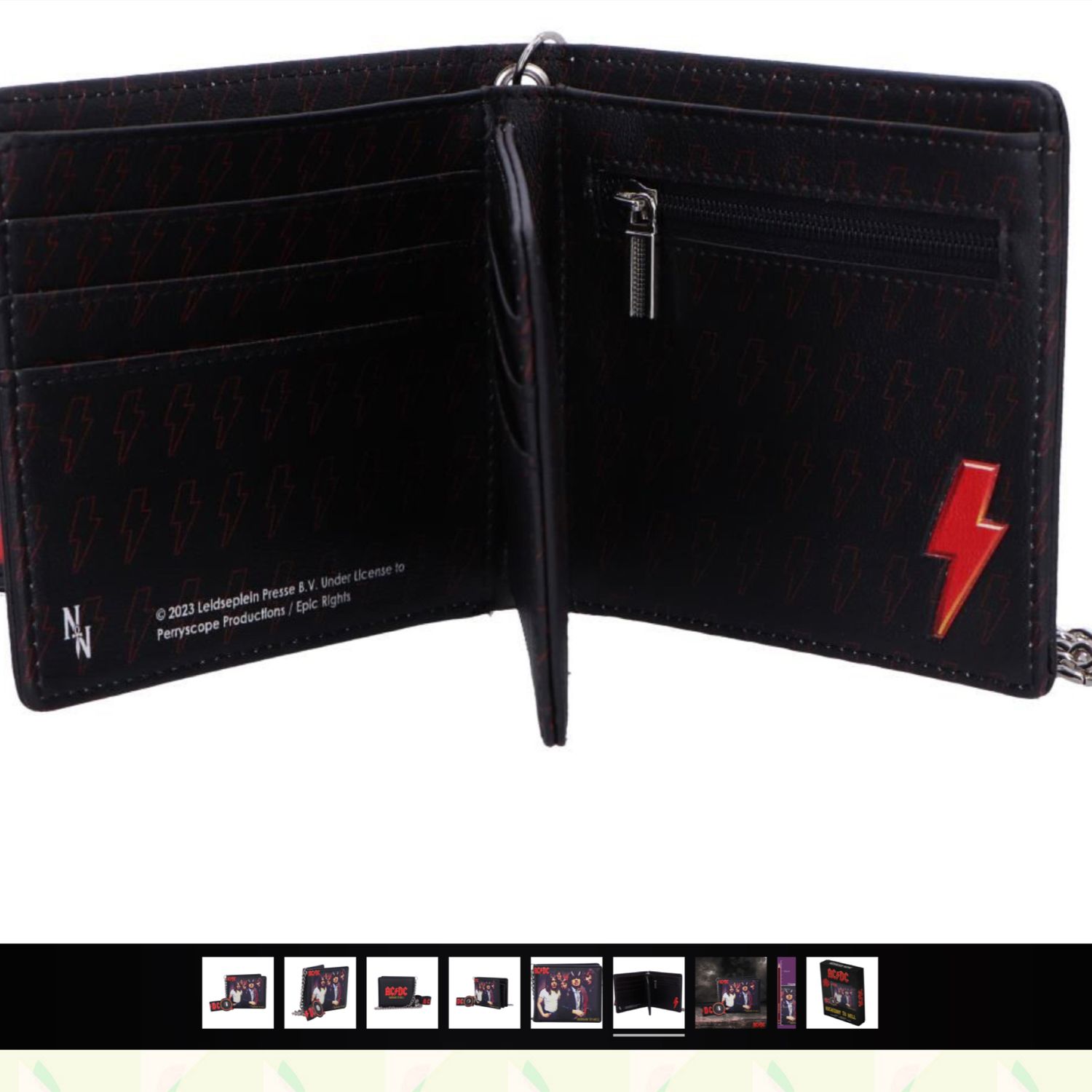 AC/DC Highway To Hell PU Wallet With Chain