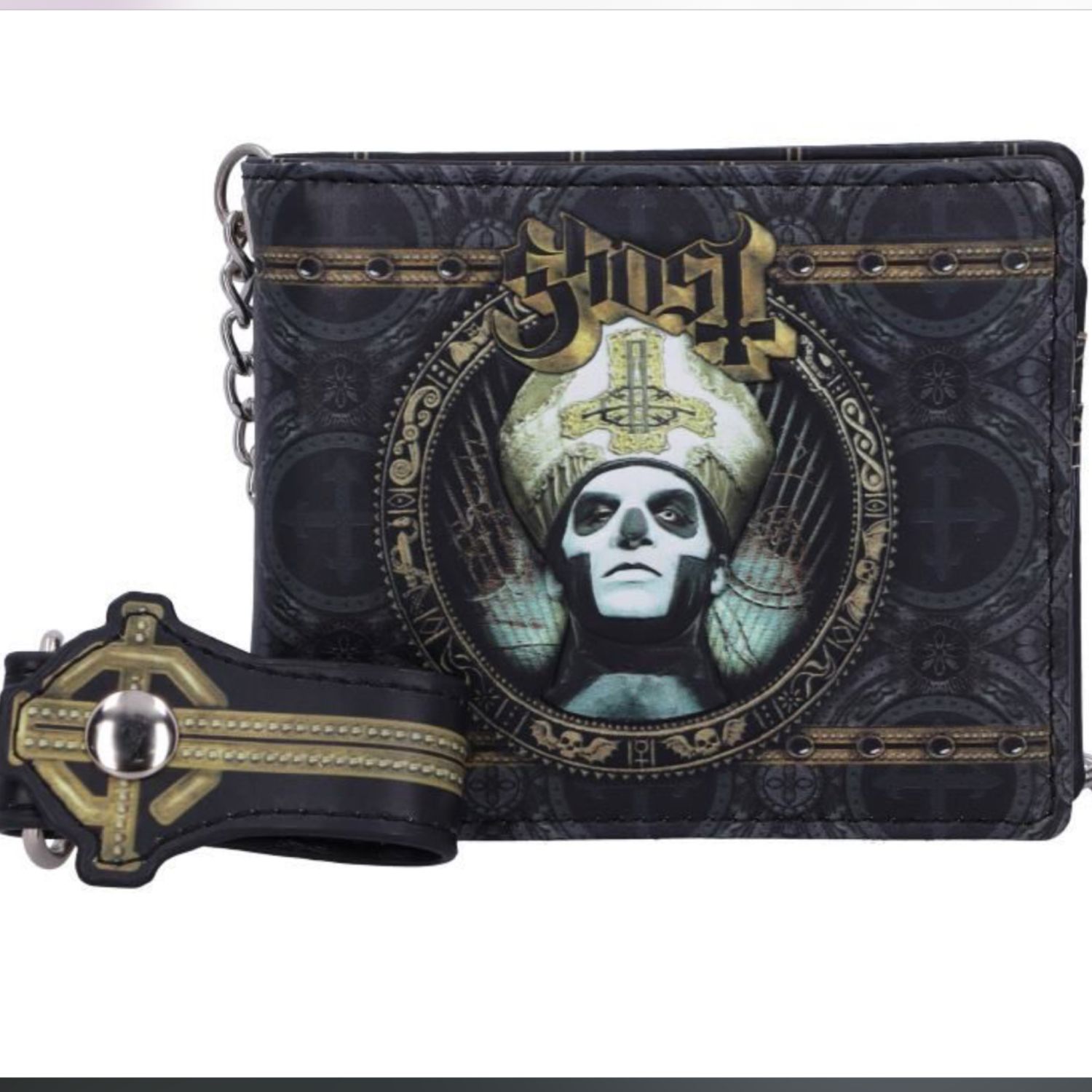 Ghost Gold Meliora Papa Wallet With Chain