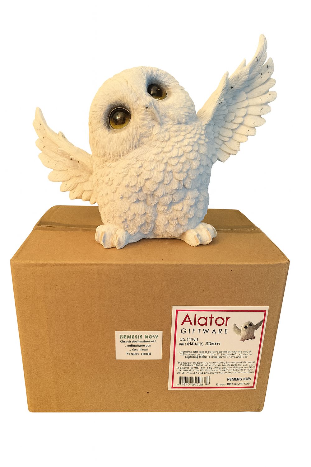 Snowy Delight Owl figure 20.5cm