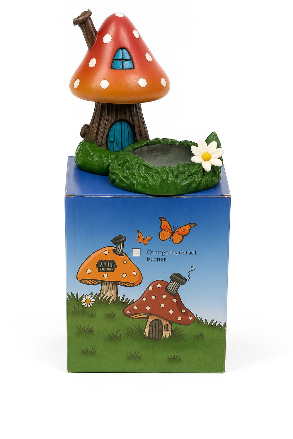 Toadstool Fairy Village Cone Up Cone Burner  By Lia Parker