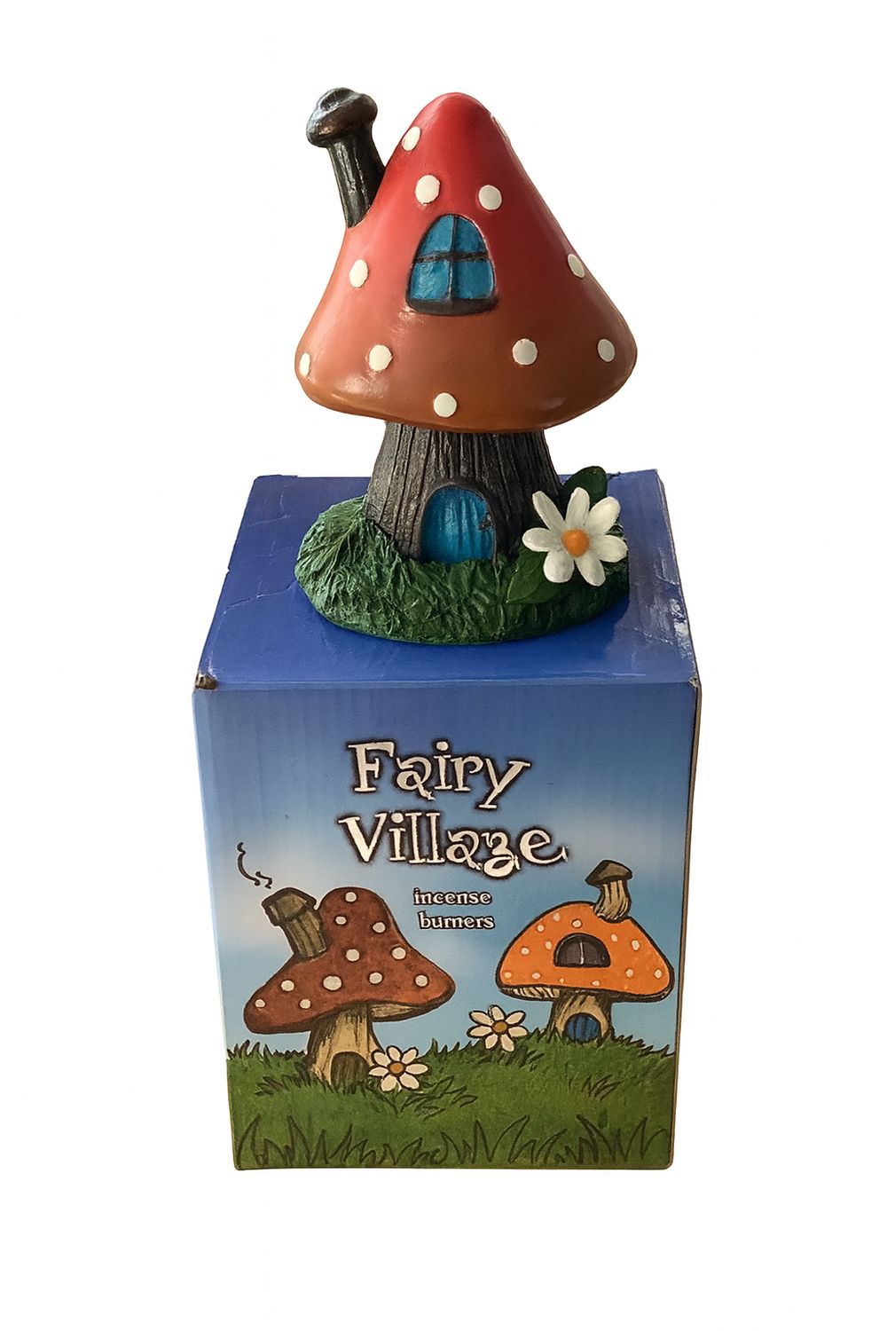 Toadstool Fairy Village Cone Up Cone Burner  By Lia Parker