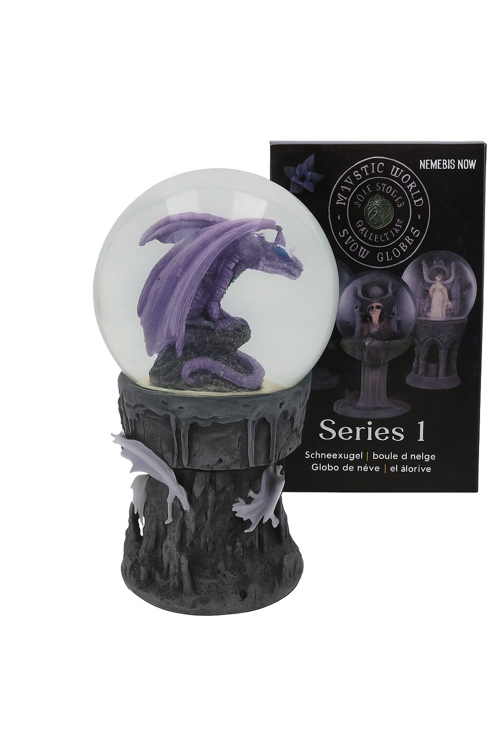 Dragon Mage Snow Globe by Anne Stokes Nemesis Figure