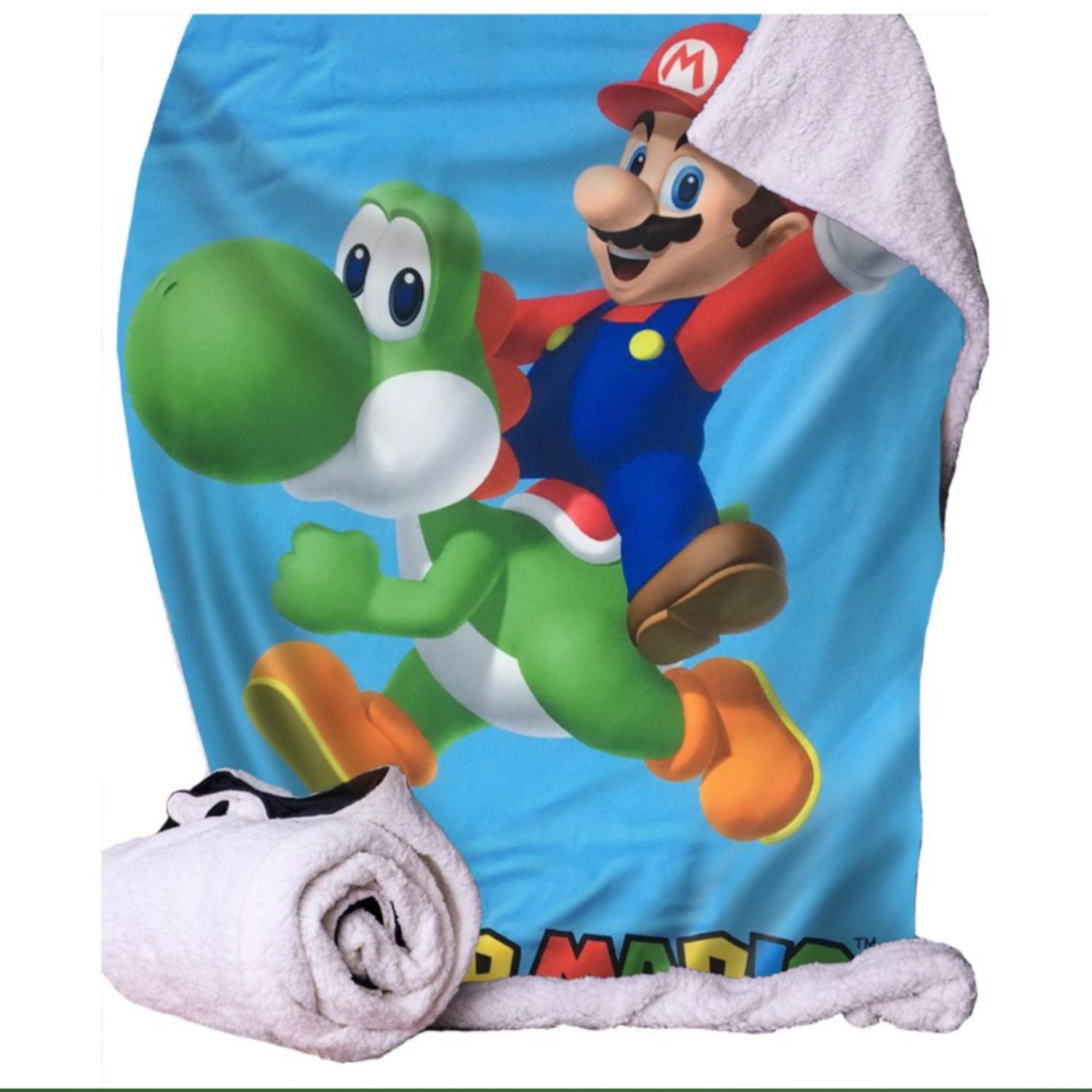 Super Mario &amp; Yoshi Fleece Blanket 100 x 150cm