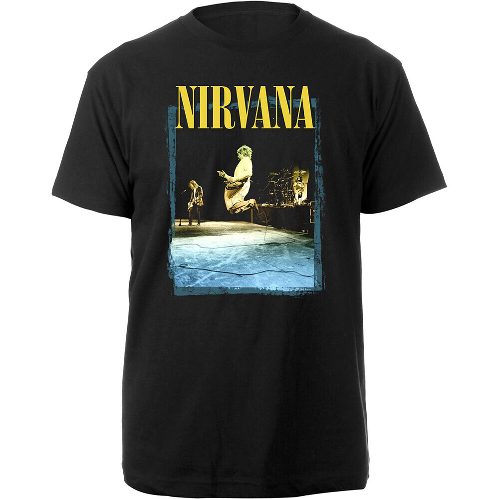 Nirvana Kurt Cobain Stage Jump Live T-shirt