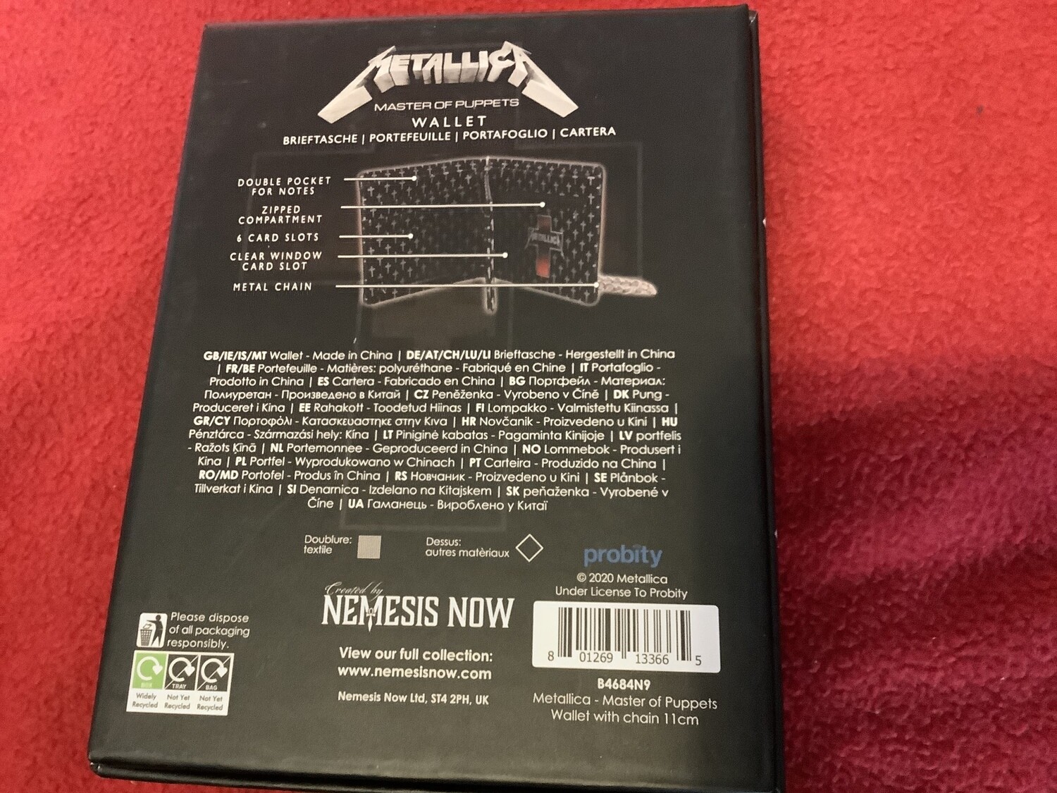 Metallica Master Of Puppets Wallet