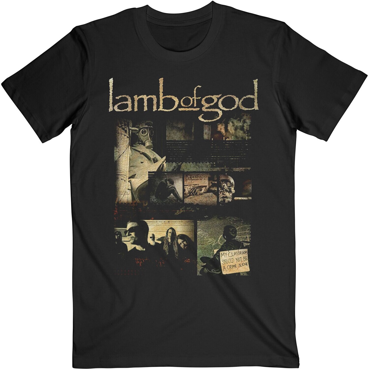Lamb of God Album Collage Logo  T-shirt