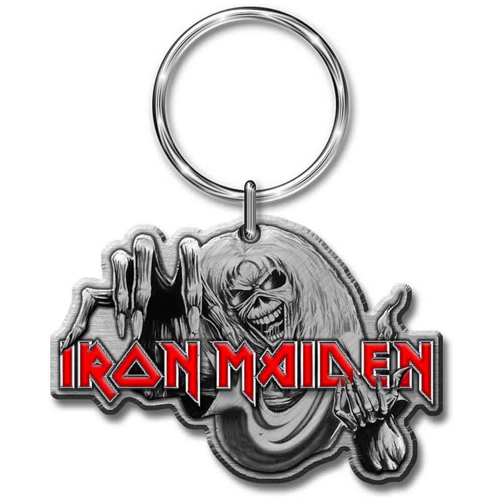 IRON MAIDEN KEYCHAIN: NUMBER OF THE BEAST (ENAMEL IN-FILL)