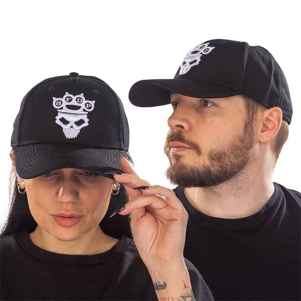Five Finger Death Punch White Logo Baseball Cap