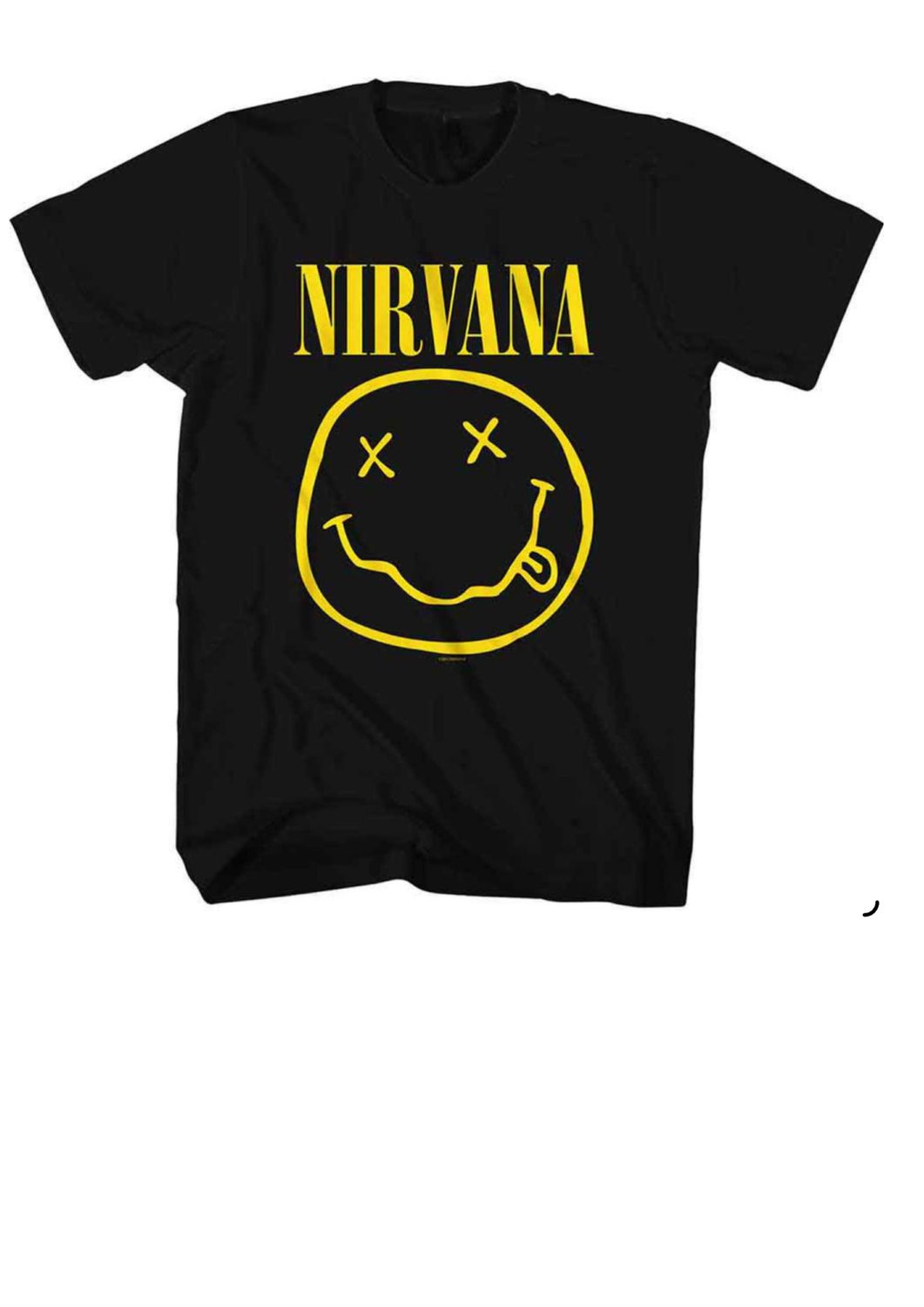 Nirvana Unisex T-Shirt: Yellow Happy Face (Front Print Only)