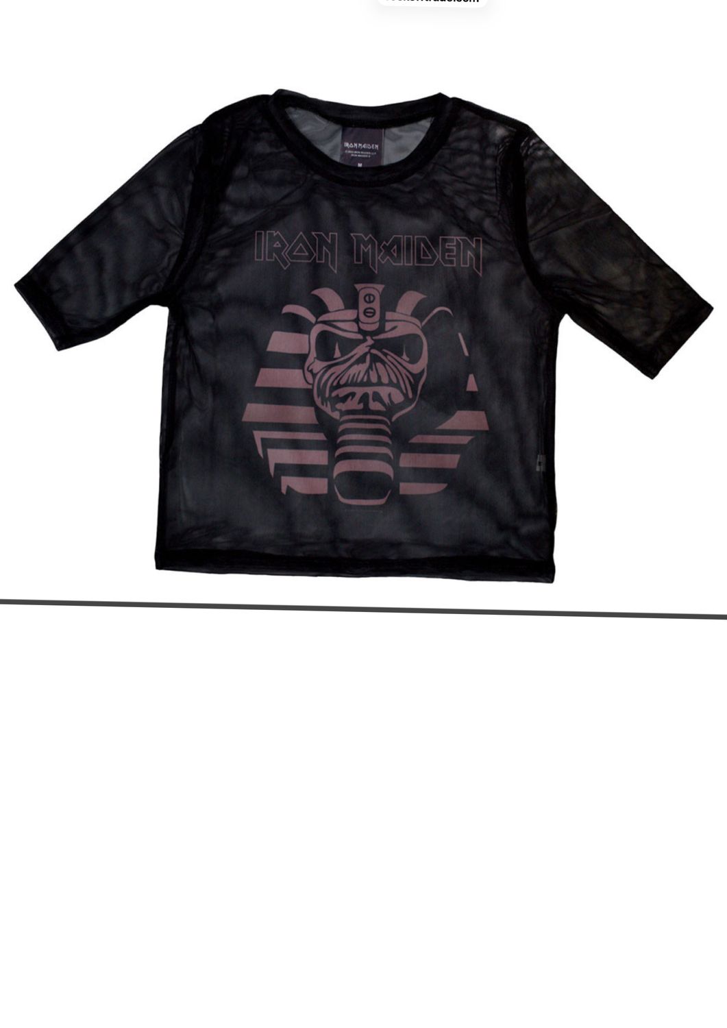 Iron Maiden Ladies Mesh Crop Top: Powerslave Mummy