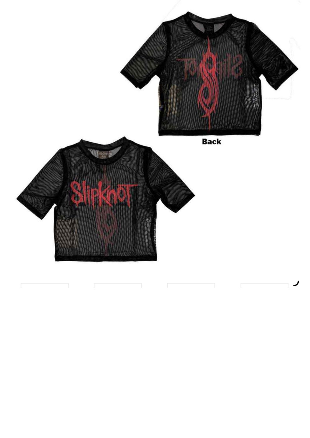 Slipknot Ladies Mesh Crop Top: Logo