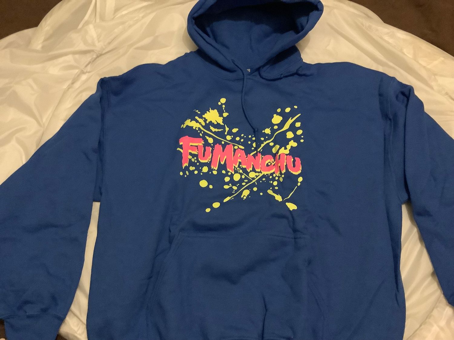 FU Manchu Paint Splat Logo (Blue) Pullover Hoodie