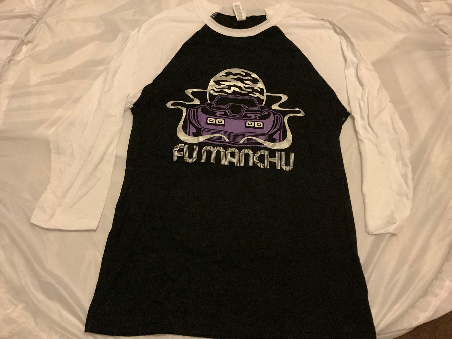 FU Manchu Corvette Logo Long 3/4 Sleeve Raglan Baseball T-shirt