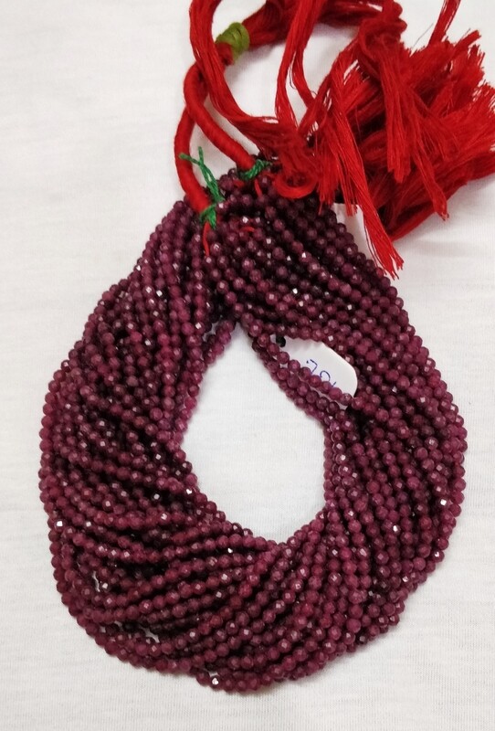 Natural Ruby Faceted Rondelle/July Birthstone/3.5 Mm/Loose Gemstone/13 Inches Strand/Fine Color/Excellent Quality/Ruby Faceted Beads/
